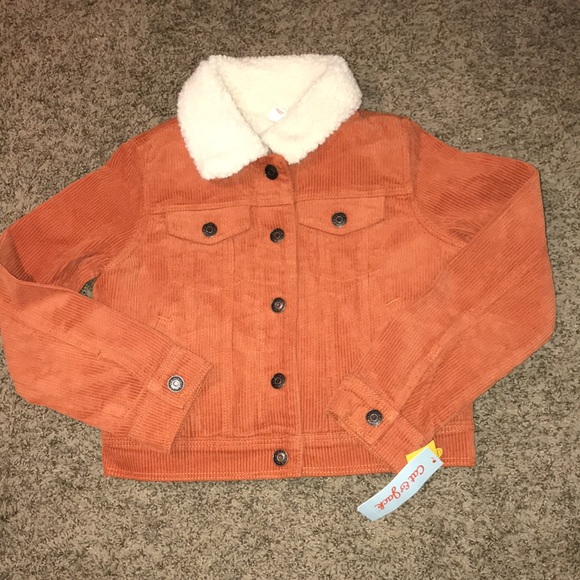 Girls corduroy Sherpa lined jacket - Picture 2 of 3